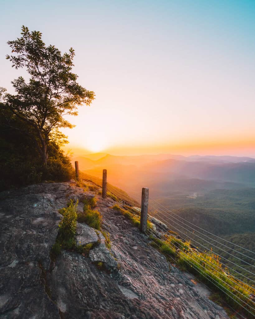 Whiteside Mountain Trail Sunrise