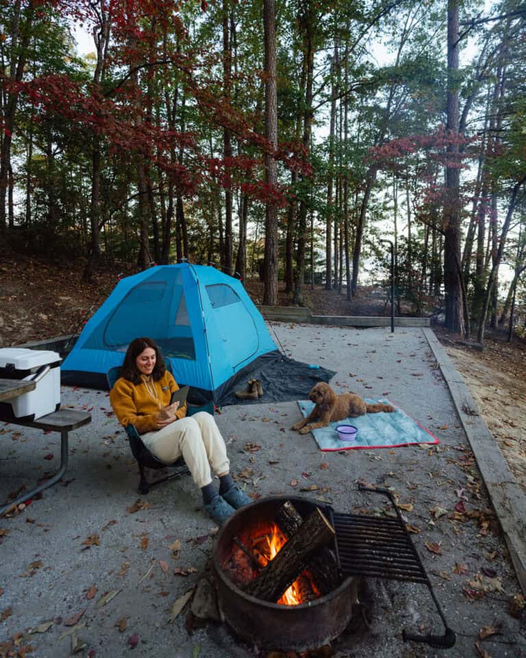 Camping at Devils Fork State Park