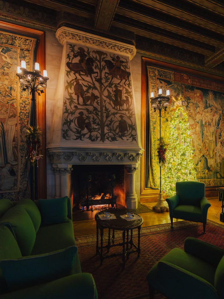 Biltmore Estate decorated for Christmas